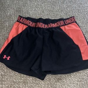 Black and coral shorts athletic